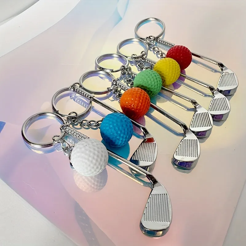 1pc Mini Golf Club Ball Keychain  Ideal Golf Gift