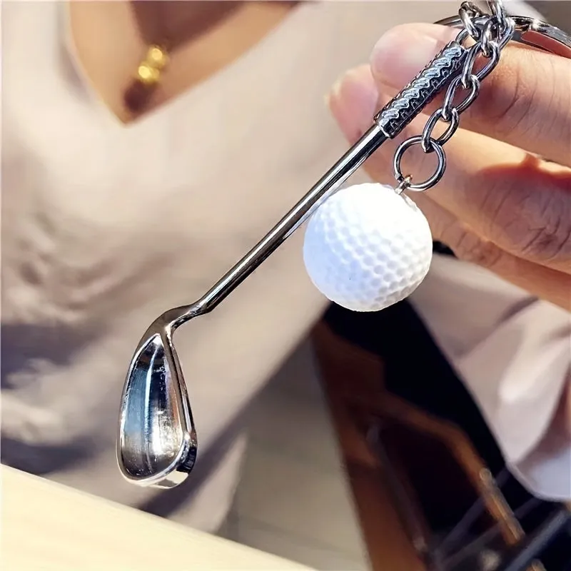 1pc Mini Golf Club Ball Keychain  Ideal Golf Gift