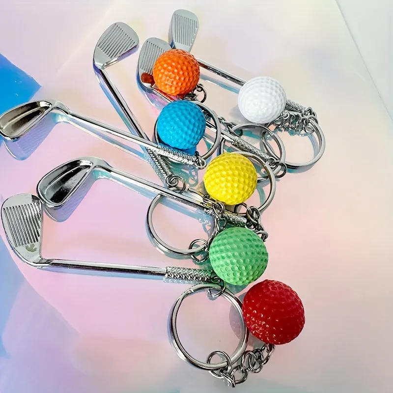 1pc Mini Golf Club Ball Keychain  Ideal Golf Gift