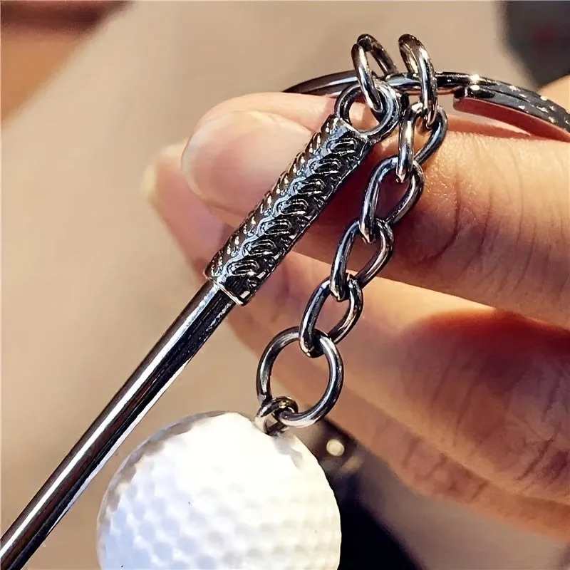 1pc Mini Golf Club Ball Keychain  Ideal Golf Gift