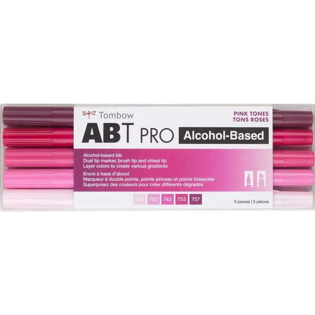 ABT PRO Brush Marker Set of 5 Color Orange Tones