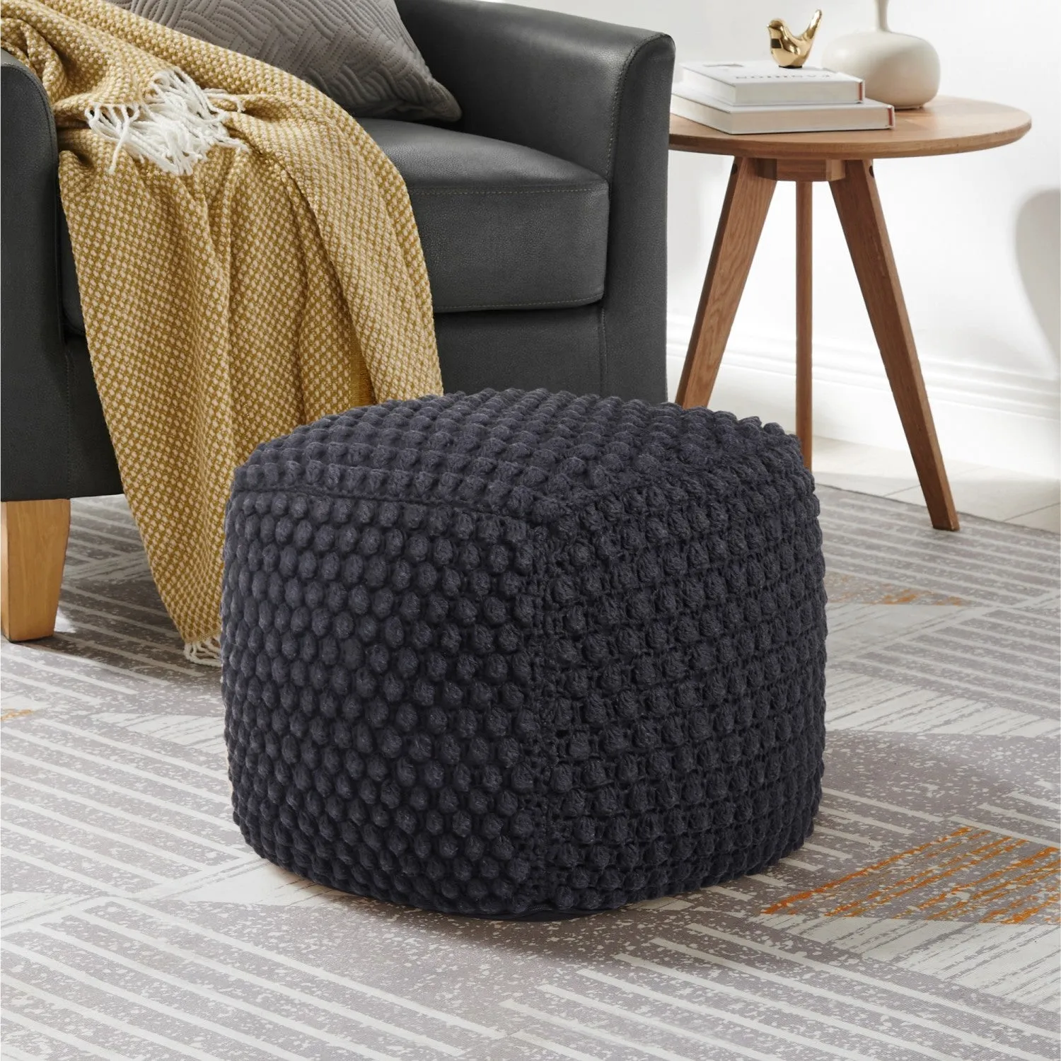 Alaysia Hand Knitted Pouf