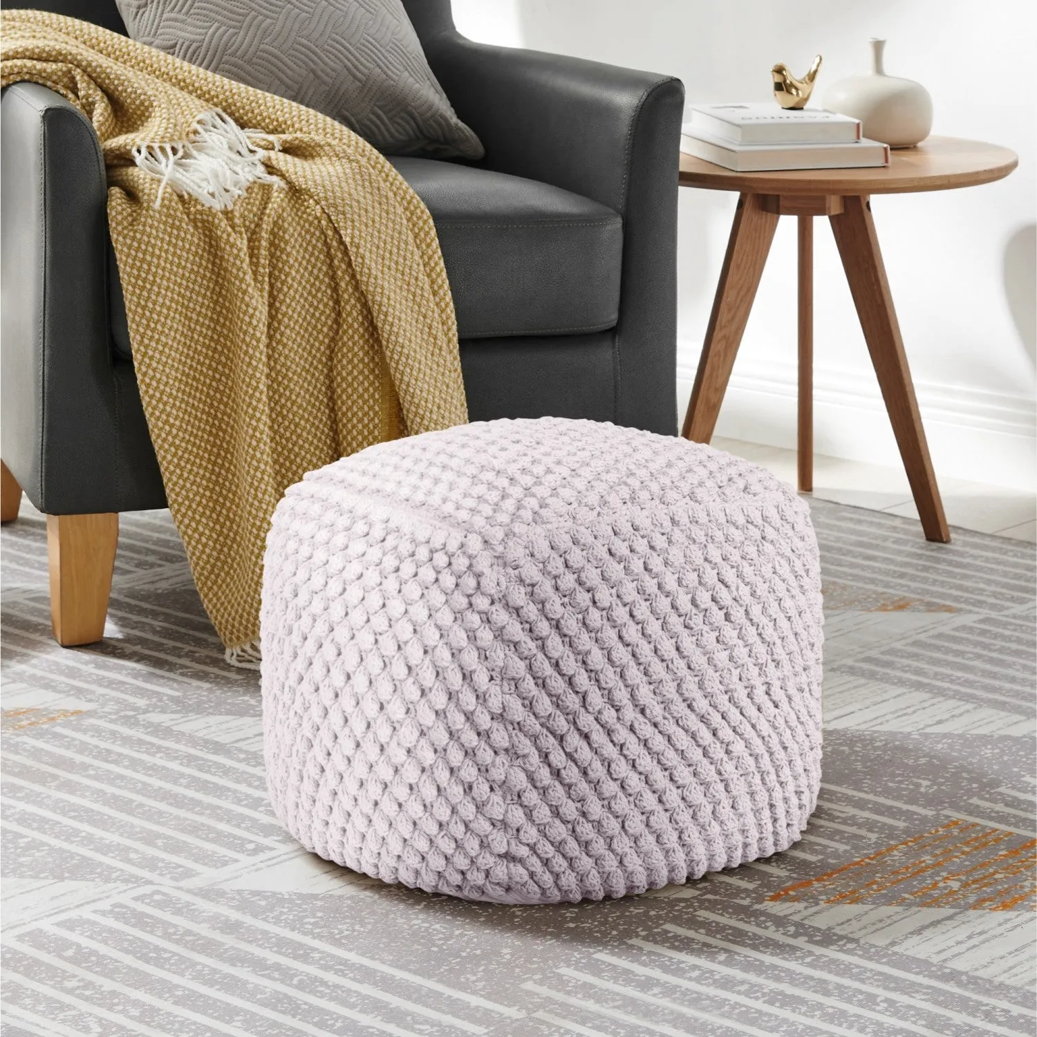 Alaysia Hand Knitted Pouf