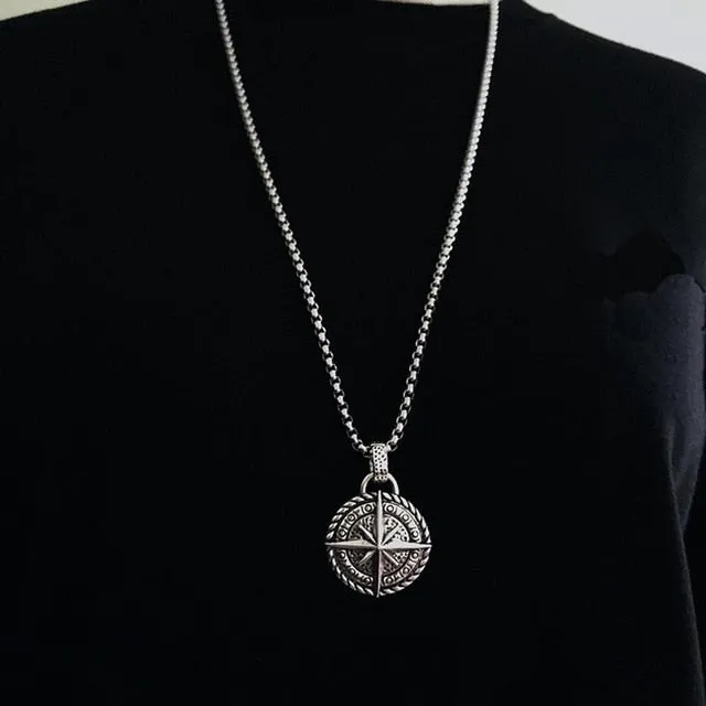 Antonios Vintage Stainless Steel Necklace Men