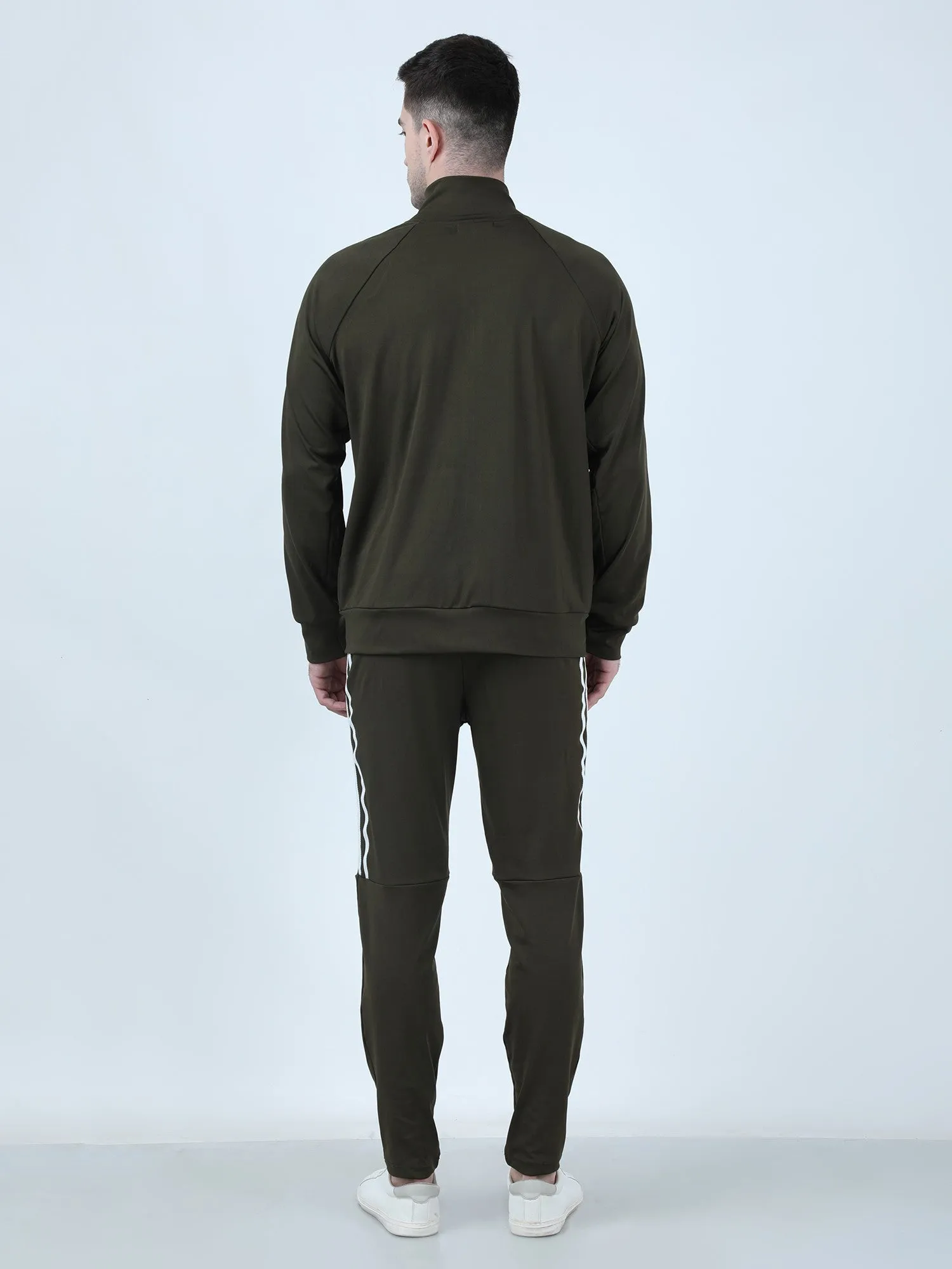 Applique Men Co-ords Track suit (Dark Green)