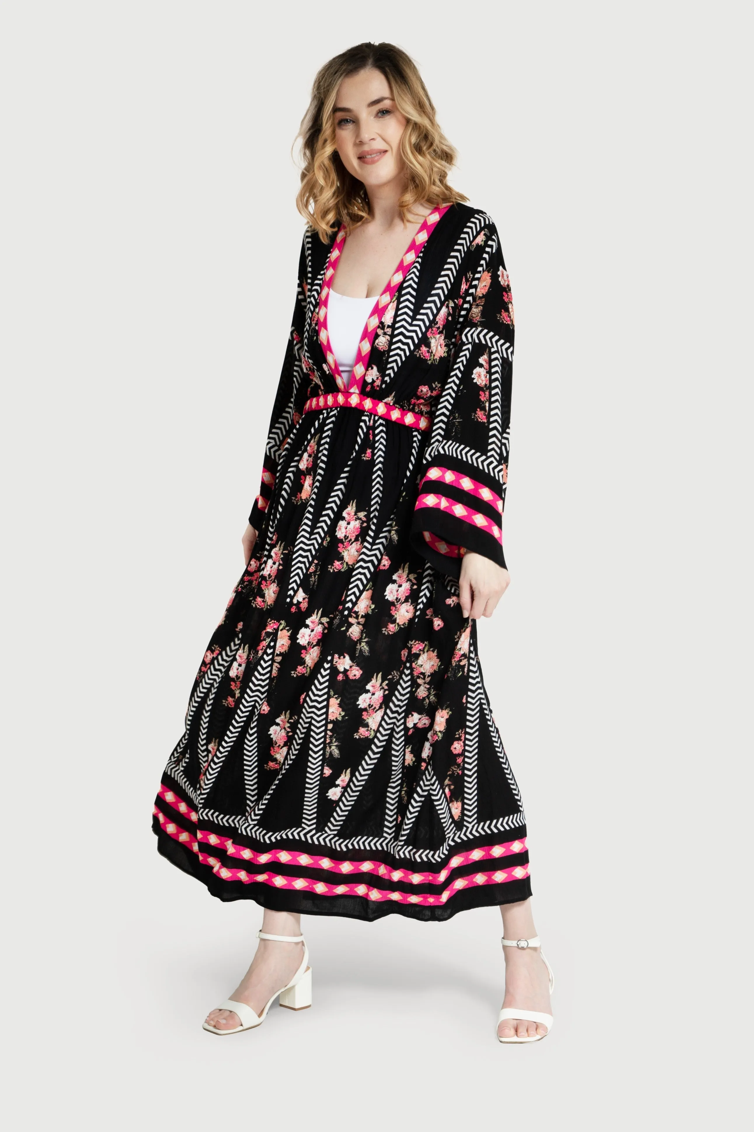 Aztec Floral Keyhole Kaftan