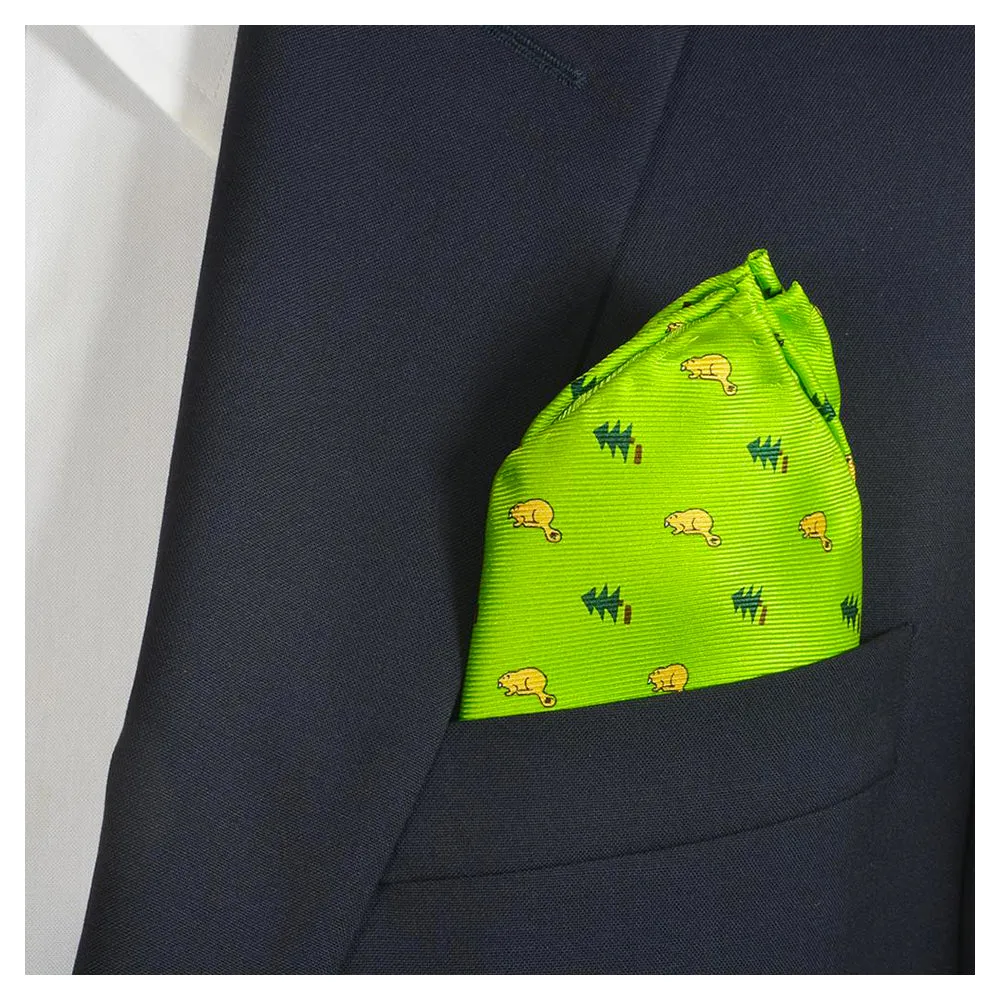 Beaver Pocket Square - Light Beaver