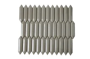 BG TENDER GRAY 3D PICKET 1x4 MOSAIC