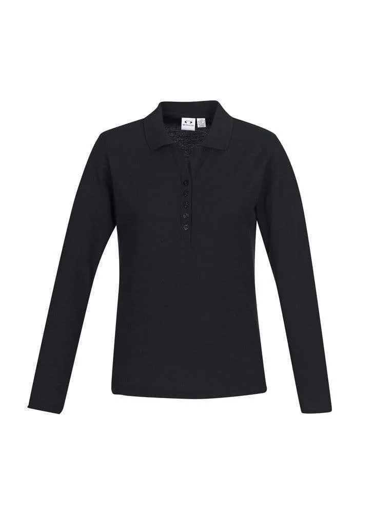 Biz Collection Crew Ladies L/S Polo P400LL