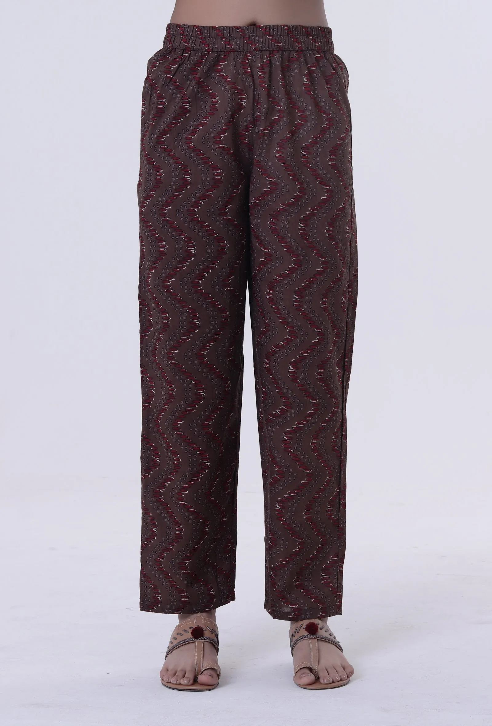 Block Printed Green Color Cotton Pant