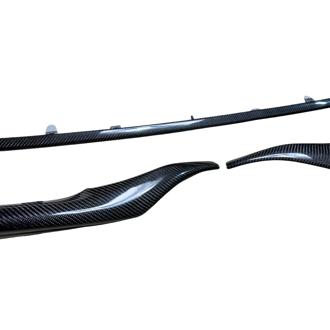 Carbon Fiber or Gloss Black Bottom Bumper Trims Compatible for 2021-2024 Toyota Camry XSE & SE