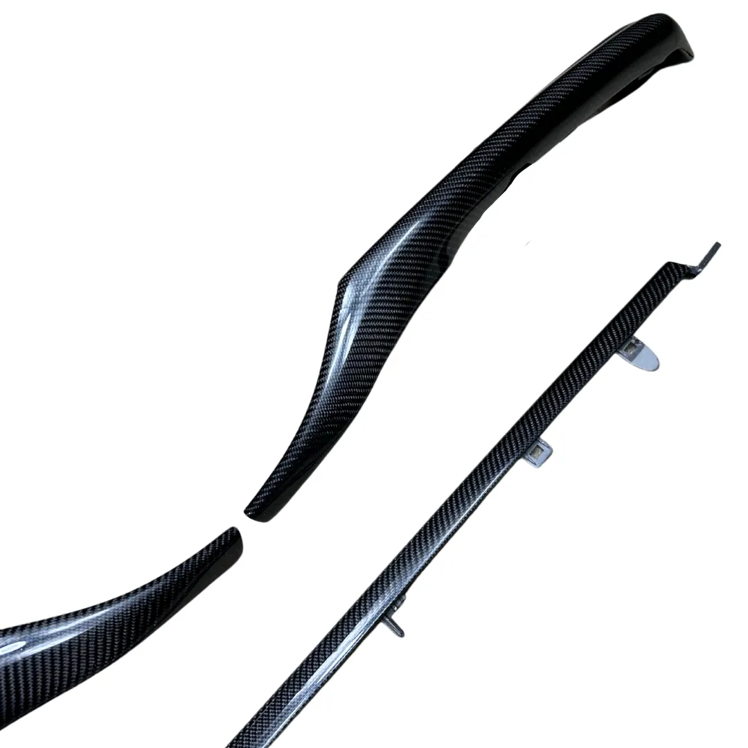 Carbon Fiber or Gloss Black Bottom Bumper Trims Compatible for 2021-2024 Toyota Camry XSE & SE