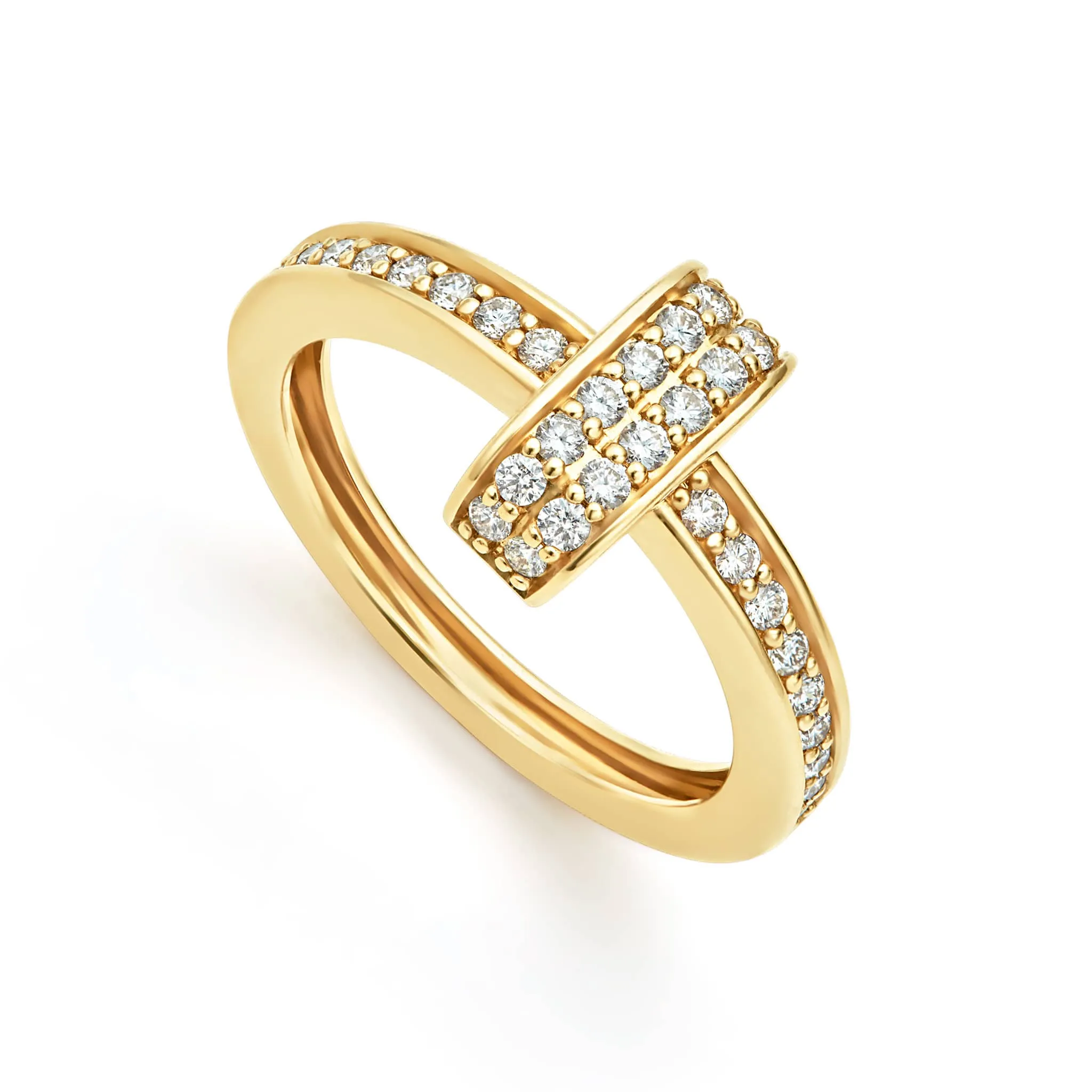 Caviar Gold Diamond Stacking Ring Set