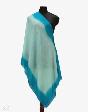 Cerulean Sky Blue Pure Pashmina Stole