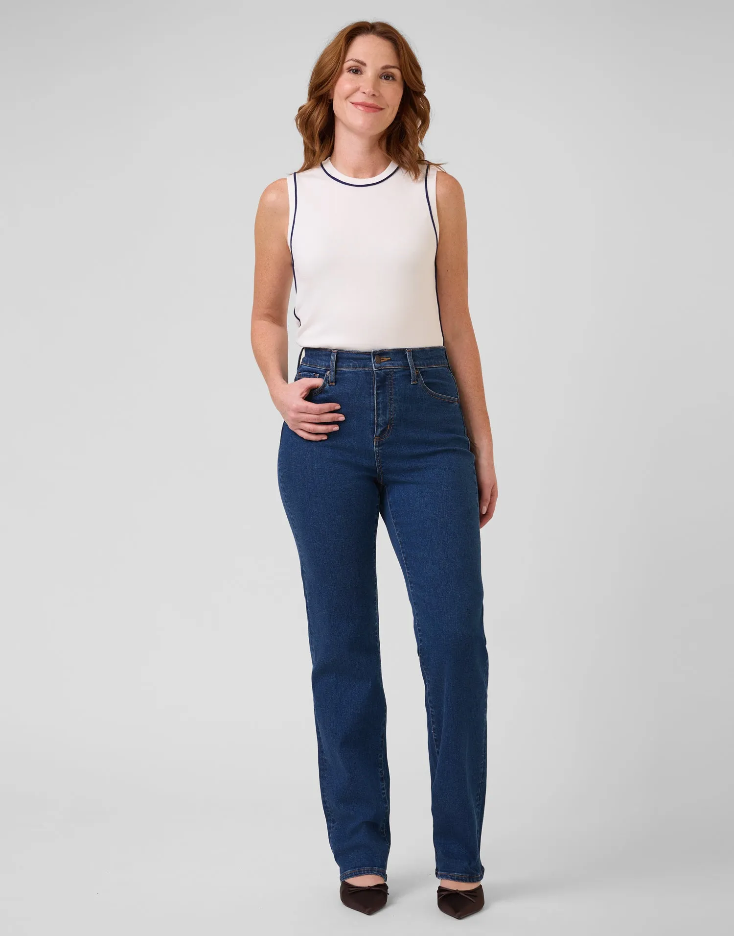 CHLOE STRAIGHT JEANS / HERITAGE BLUE