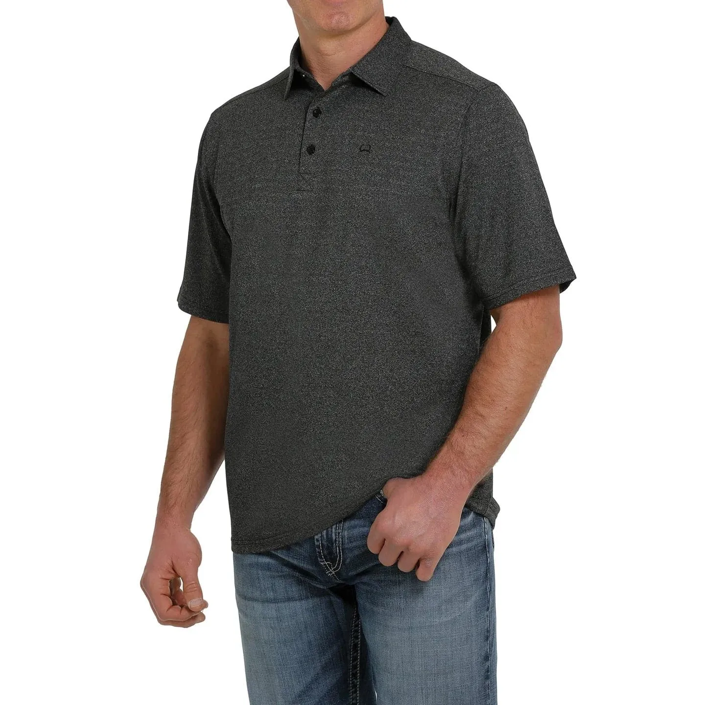 Cinch Men's Black Athletic Polo T-Shirt