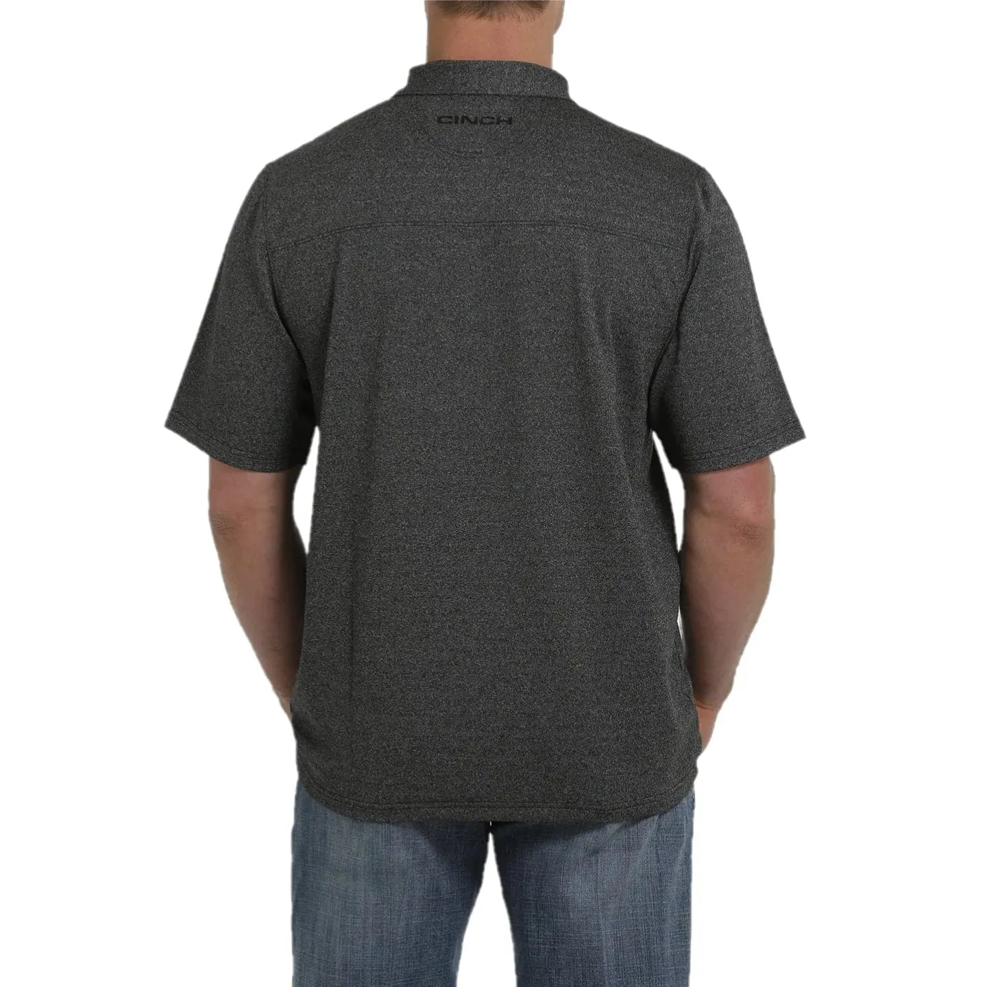 Cinch Men's Black Athletic Polo T-Shirt