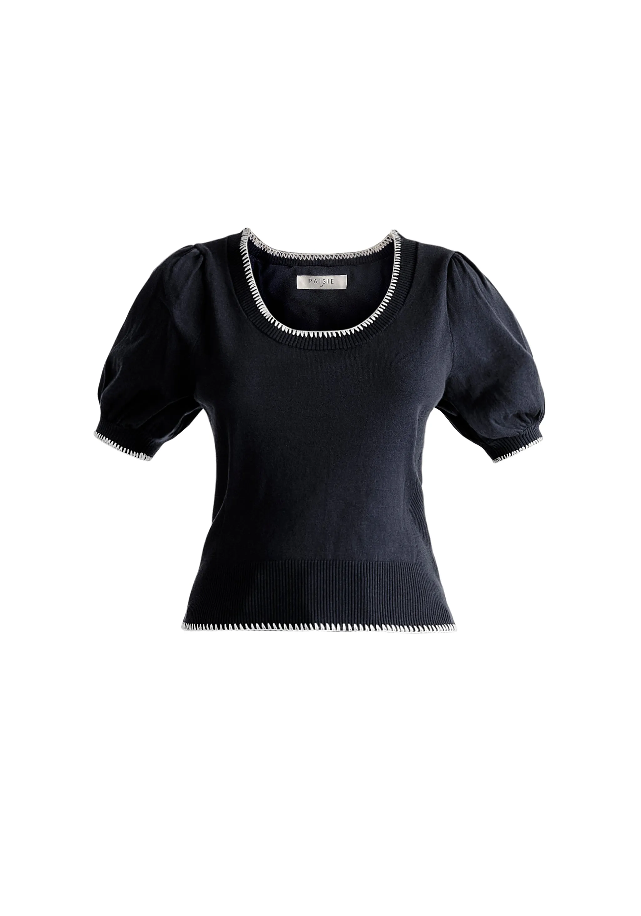 Contrast Whipstitch Top