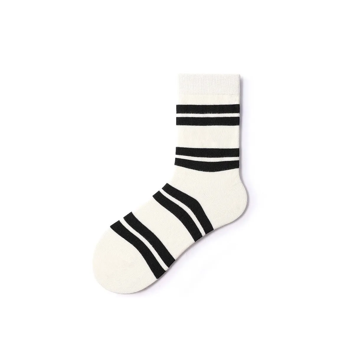 Creative Stripes All-season Men 5pcs Crew Socks Set