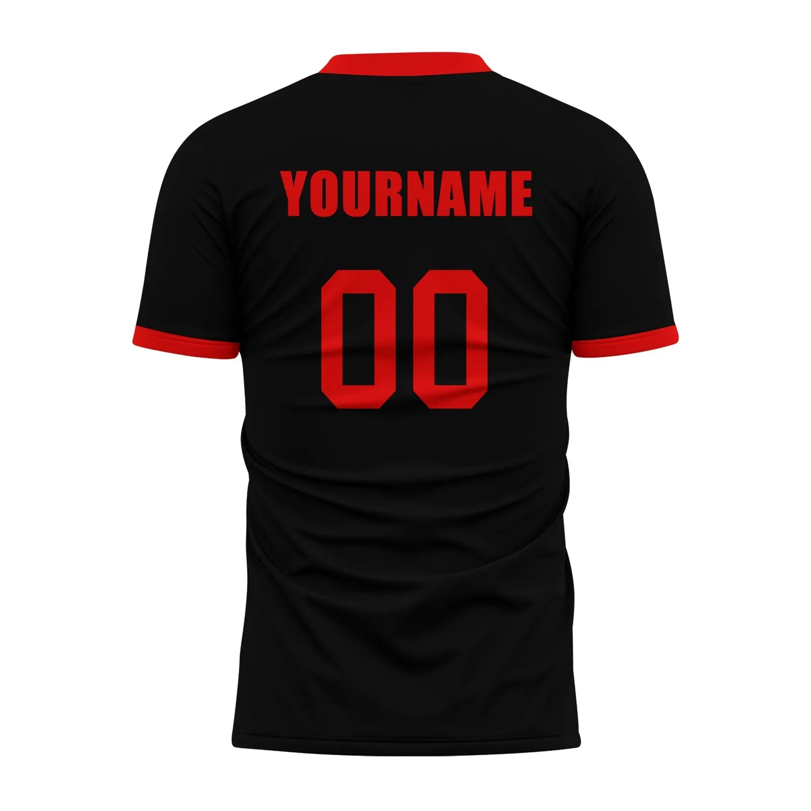 Custom Black Red Soccer Sets Jersey Personalized SCJ101-D020131-2