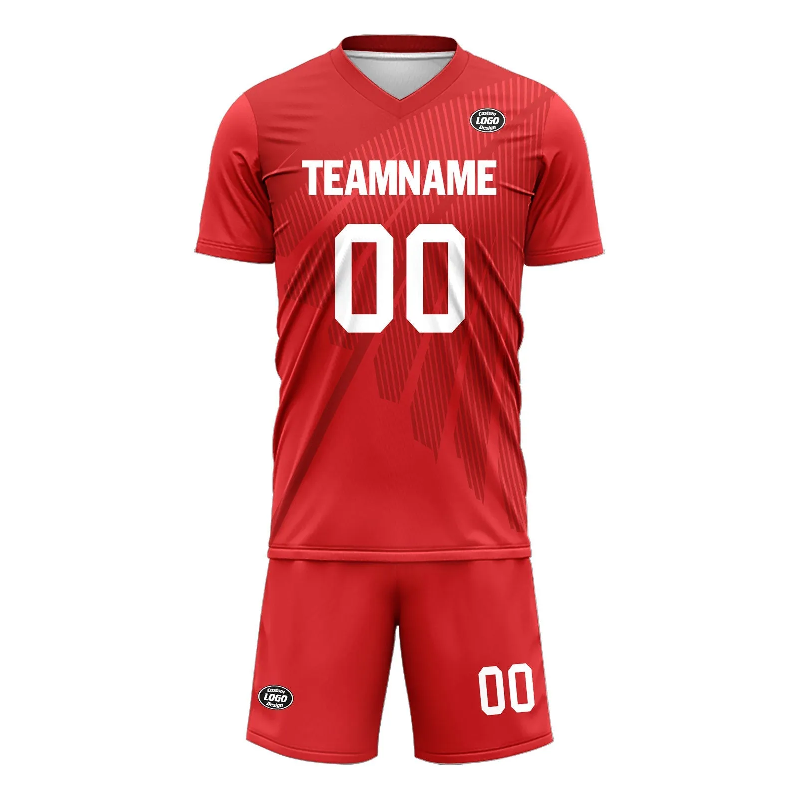 Custom Red Soccer Sets Jersey Personalized SCJ101-D28018