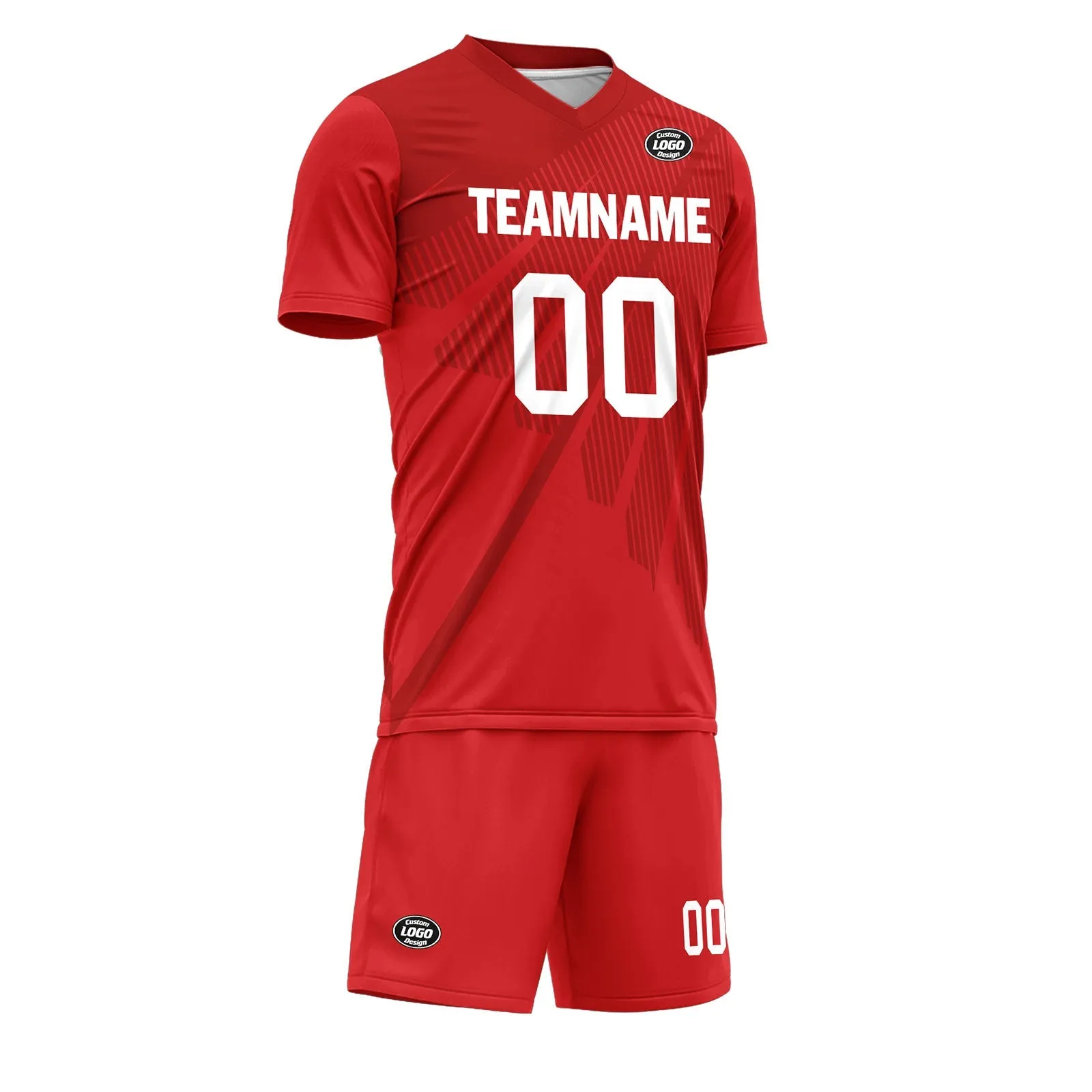 Custom Red Soccer Sets Jersey Personalized SCJ101-D28018