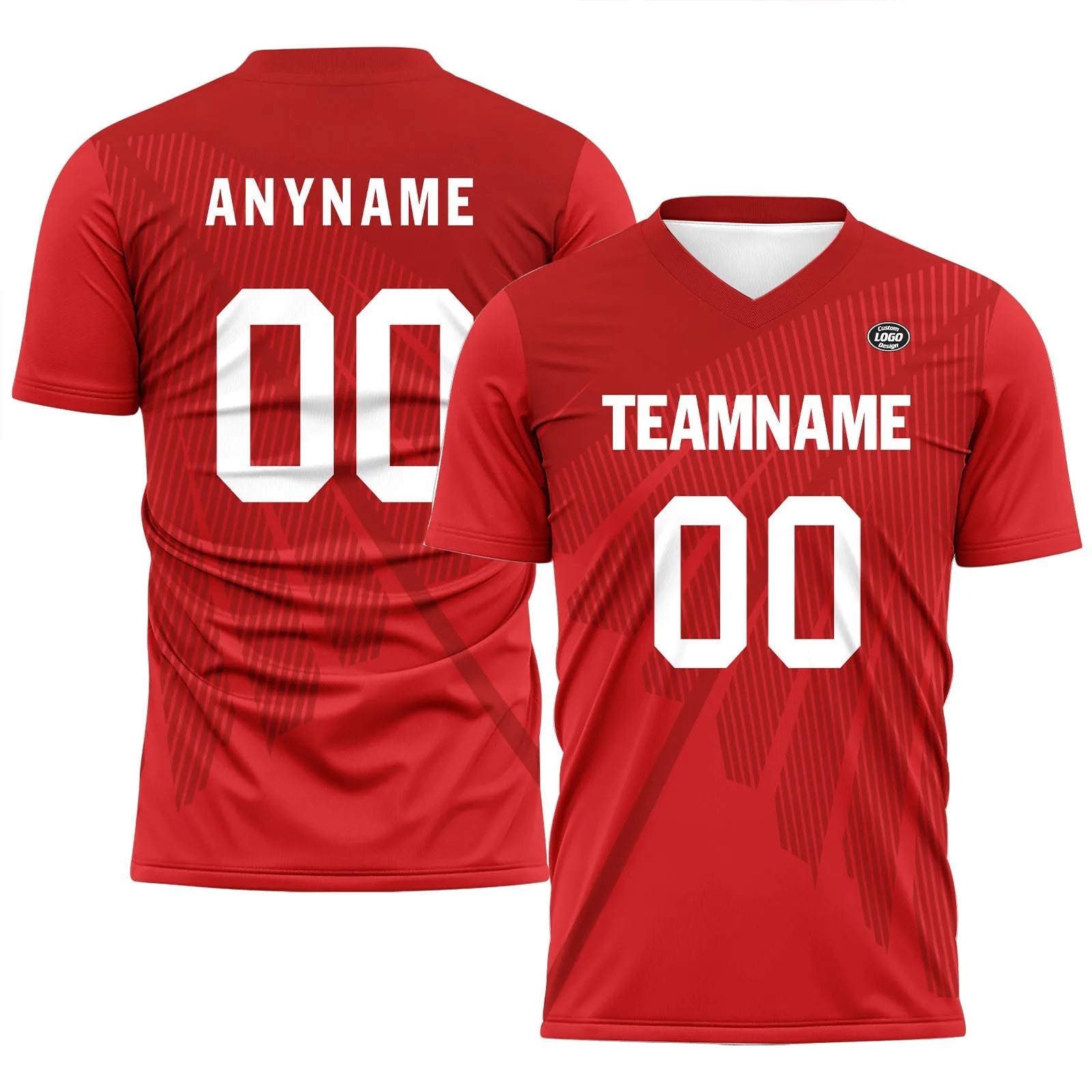 Custom Red Soccer Sets Jersey Personalized SCJ101-D28018