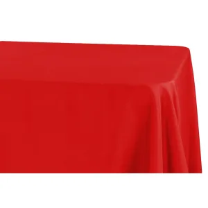 Economy Polyester Tablecloth 90"x156" Oblong Rectangular - Red