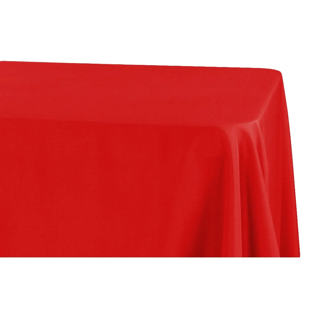 Economy Polyester Tablecloth 90"x156" Oblong Rectangular - Red