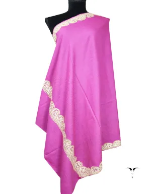 fuchsia tilla embroidery pashmina shawl 8461