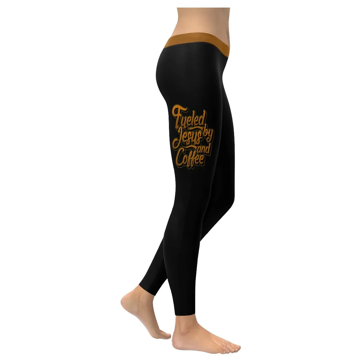 Fueled By Jesus & Coffee Soft Leggings For Women - Christian Leggings For Women