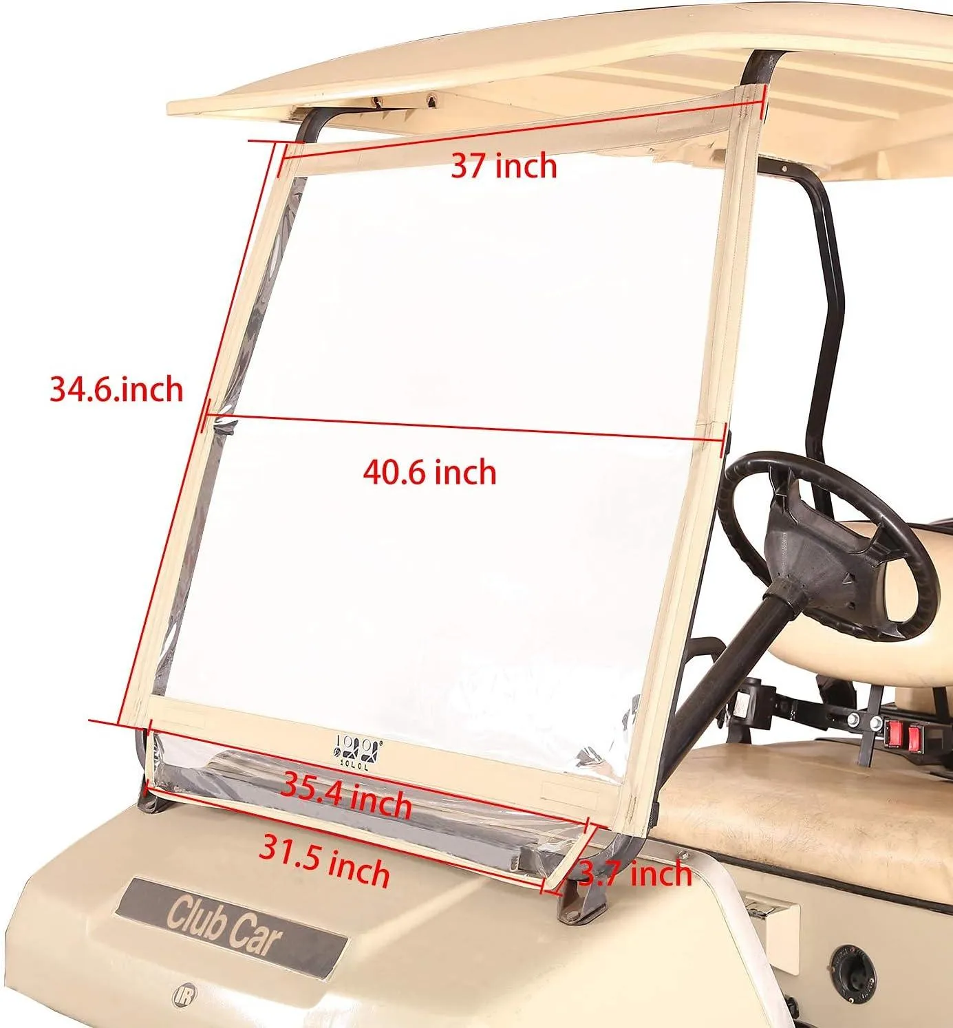 Golf Cart Lightweight Foldable Windshield Fits Club Car DS  - 10L0L