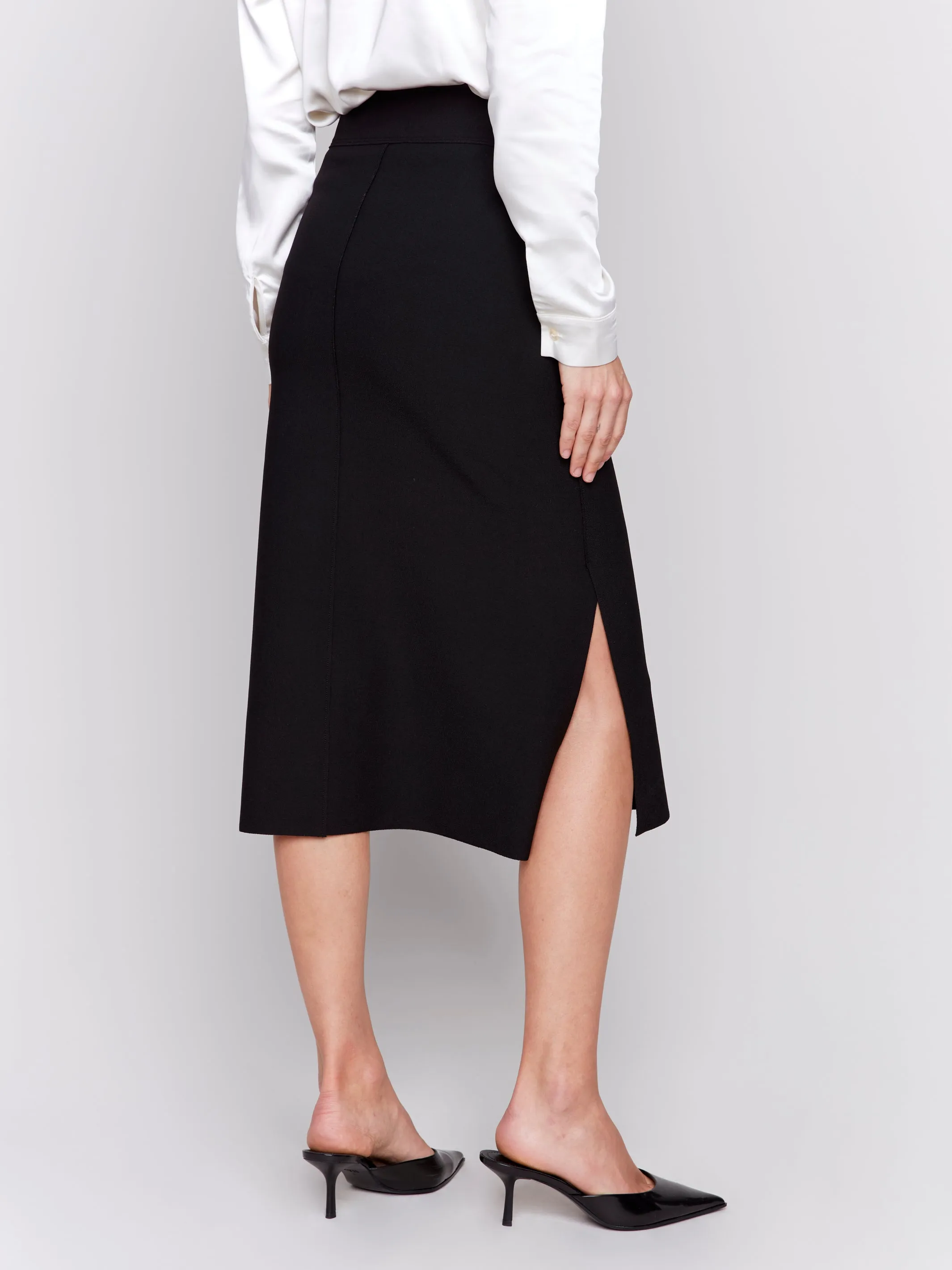 Gutsy Crepe Skirt w/ Front Patch Pocket by Charlie B