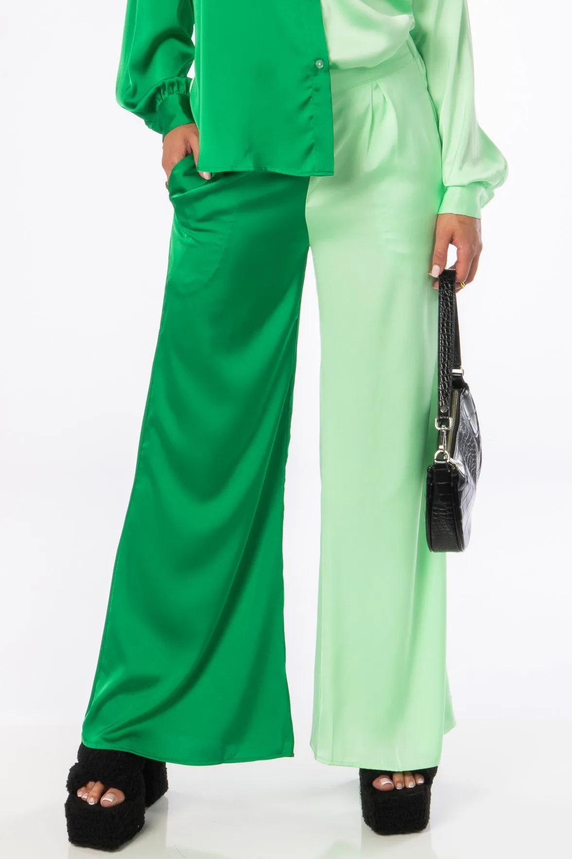 Haas of Style Satin Trousers