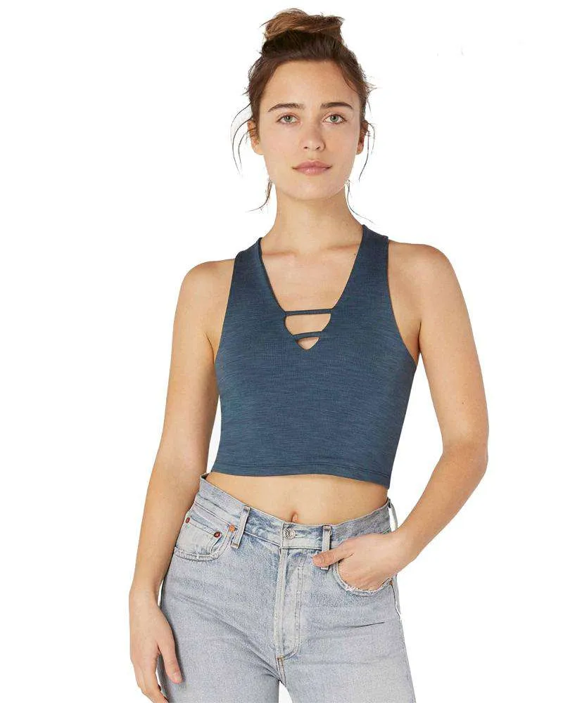 Heather Rib Cropped Tank