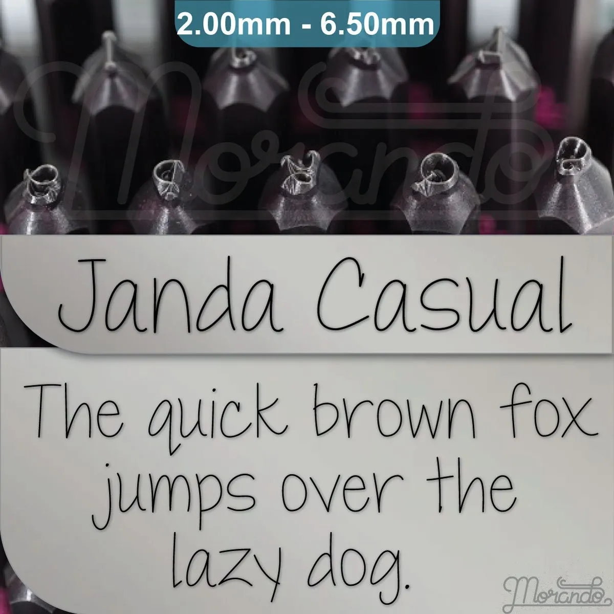 Janda Casual Metal Letter Stamps, full Alphabet.