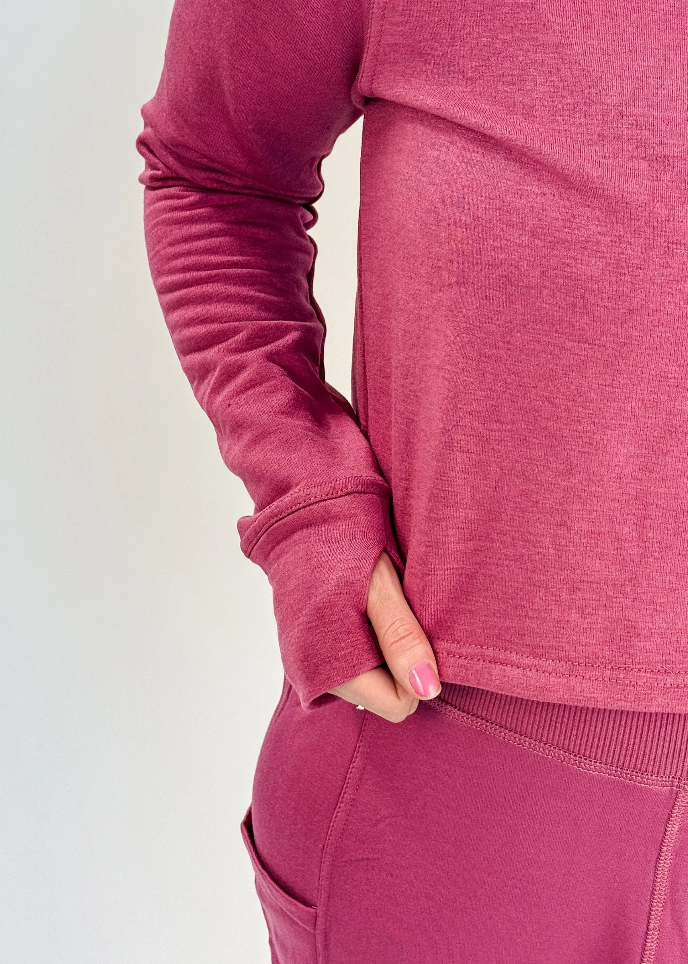 Lounge Set Raglan Top/Jogger Magenta