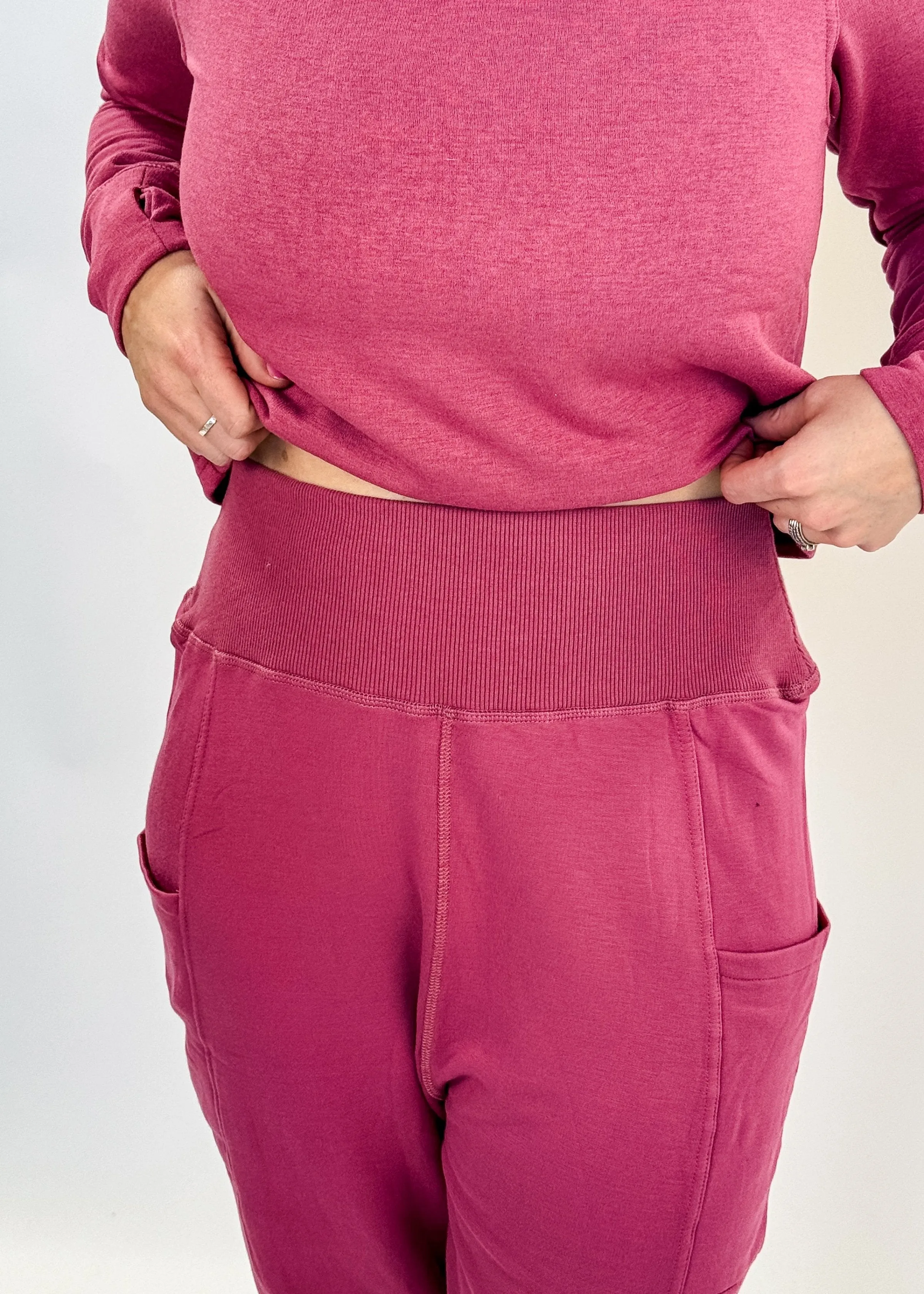 Lounge Set Raglan Top/Jogger Magenta