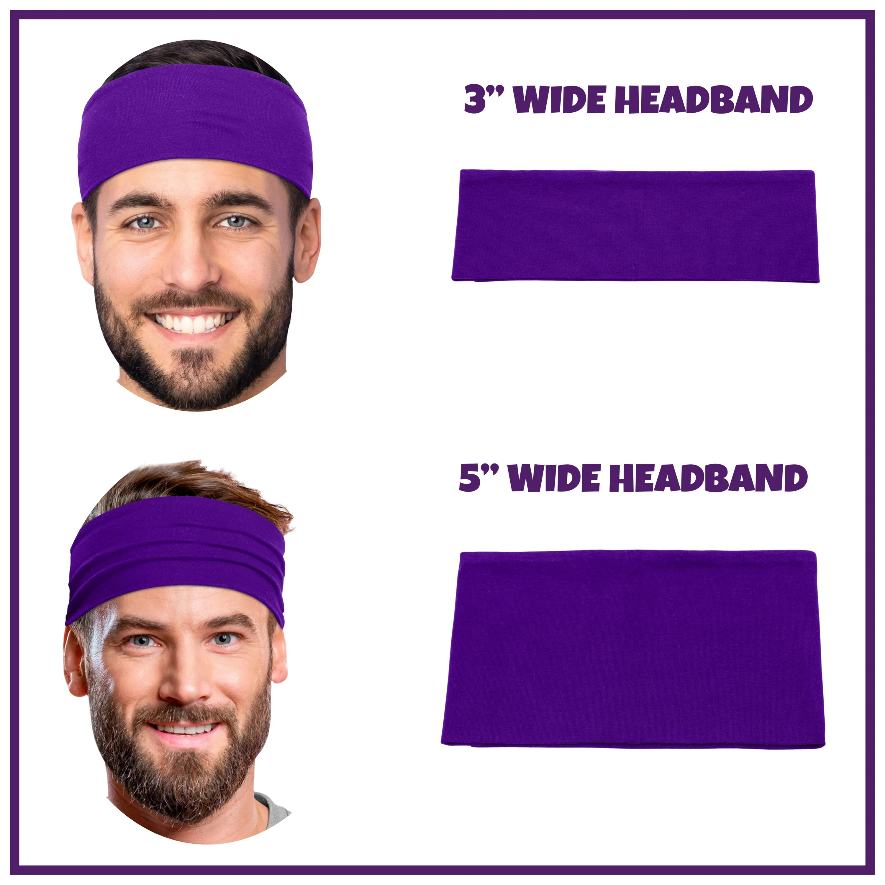 Men's Headbands Cotton Jersey 5" Wide Sports Fitness Yoga Made in the USA Sage