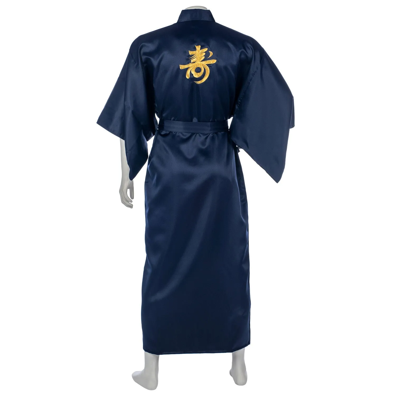 Mens Navy Polyester Kotobuki Japanese Yukata