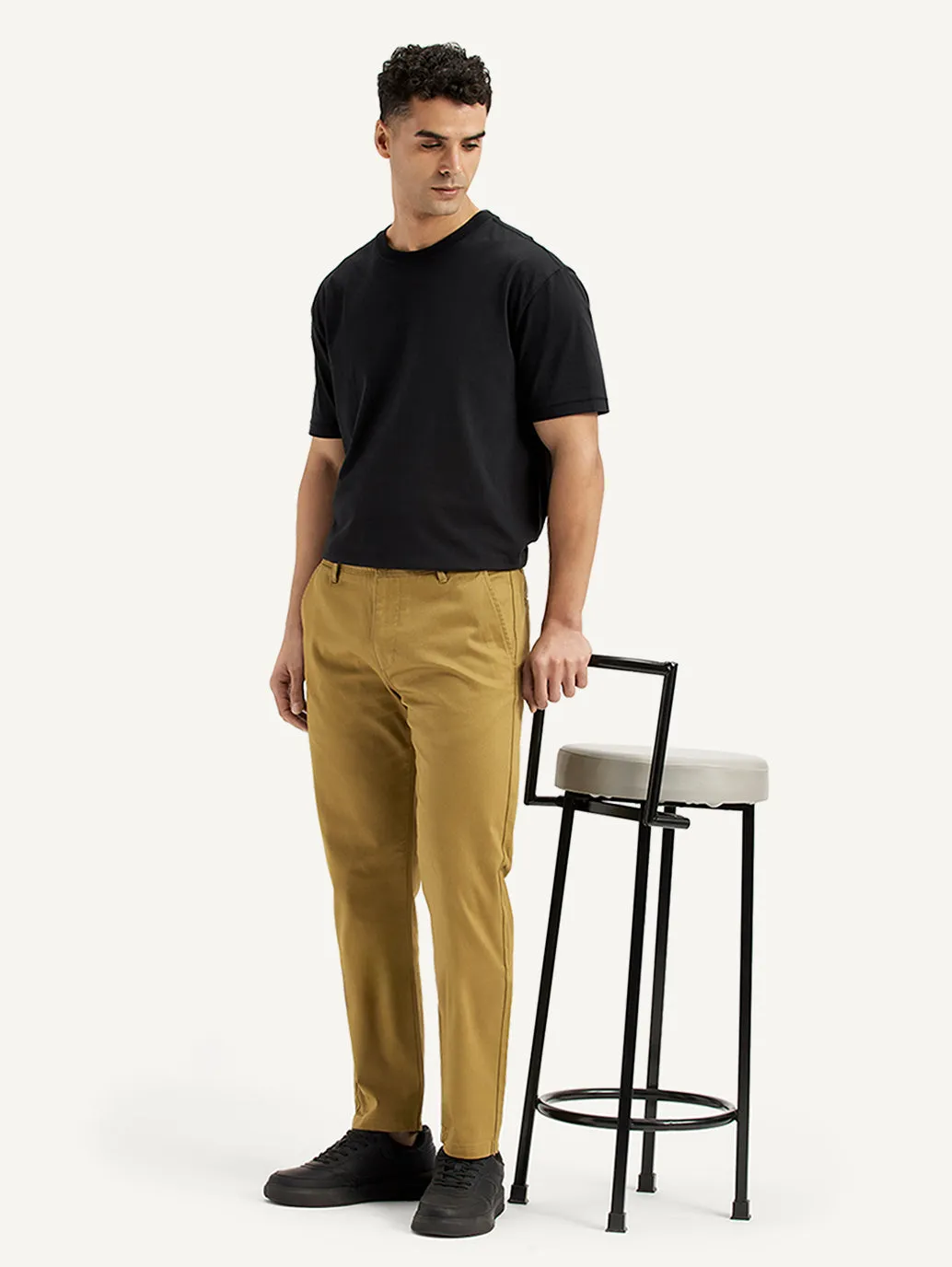 Men's Tan Regular Fit Chinos