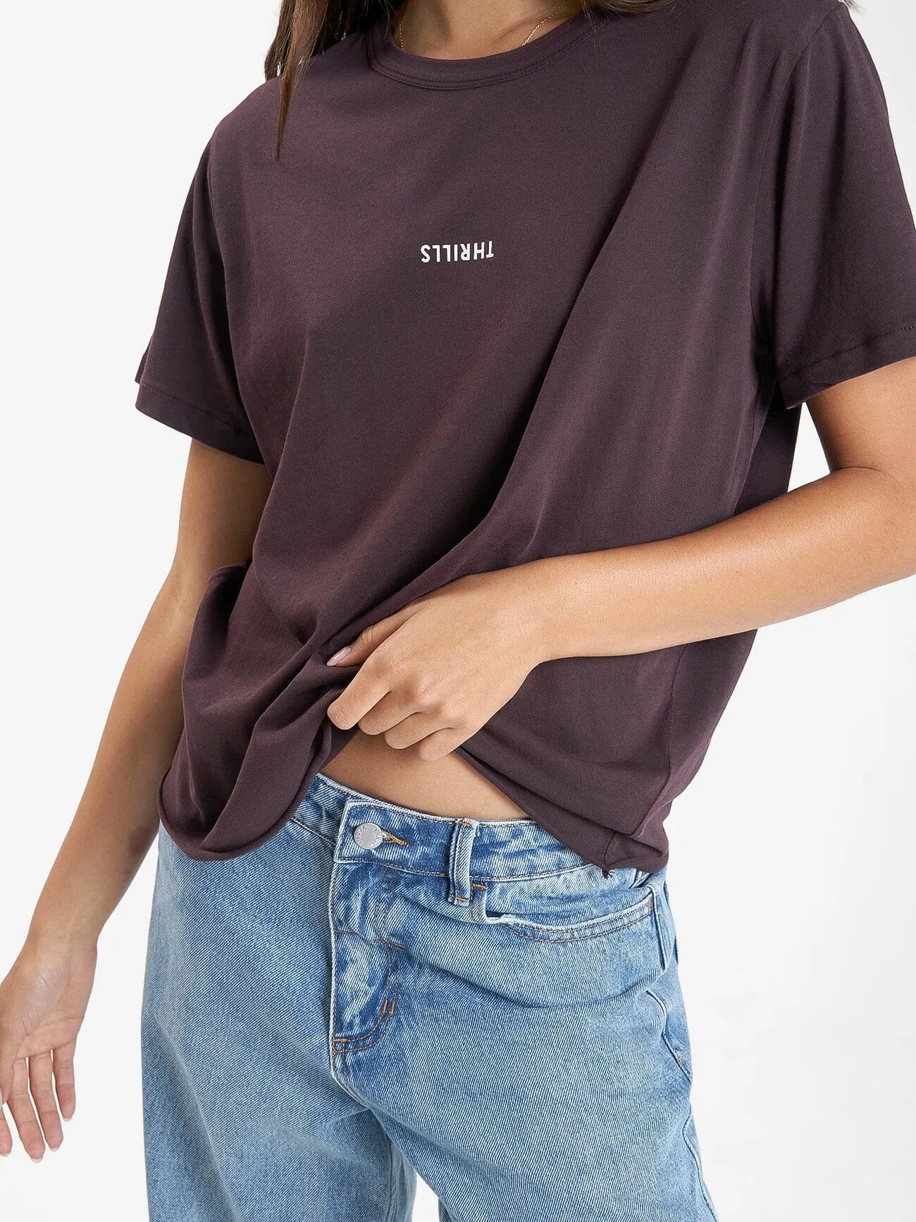 Minimal Thrills Relaxed Tee - Deep Plum