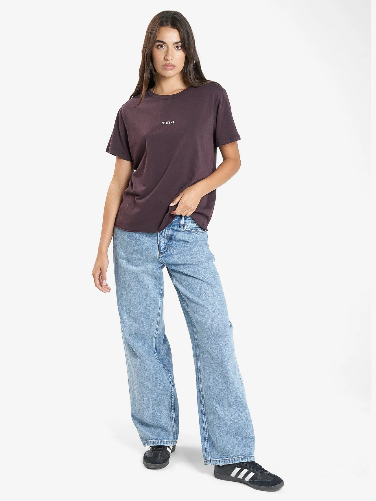 Minimal Thrills Relaxed Tee - Deep Plum