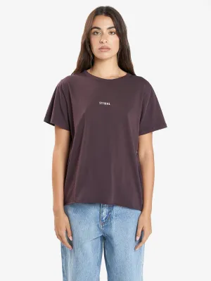 Minimal Thrills Relaxed Tee - Deep Plum