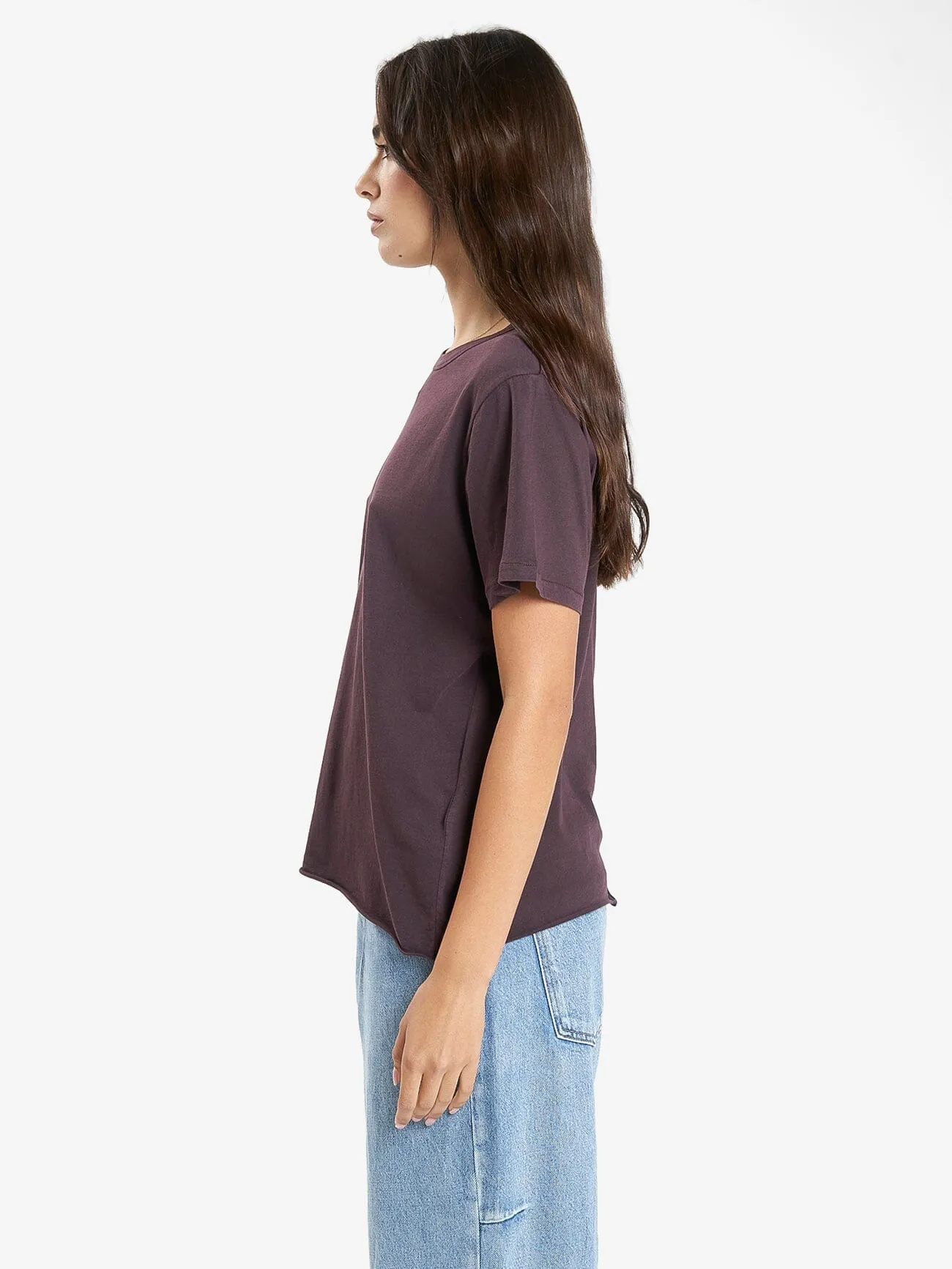 Minimal Thrills Relaxed Tee - Deep Plum