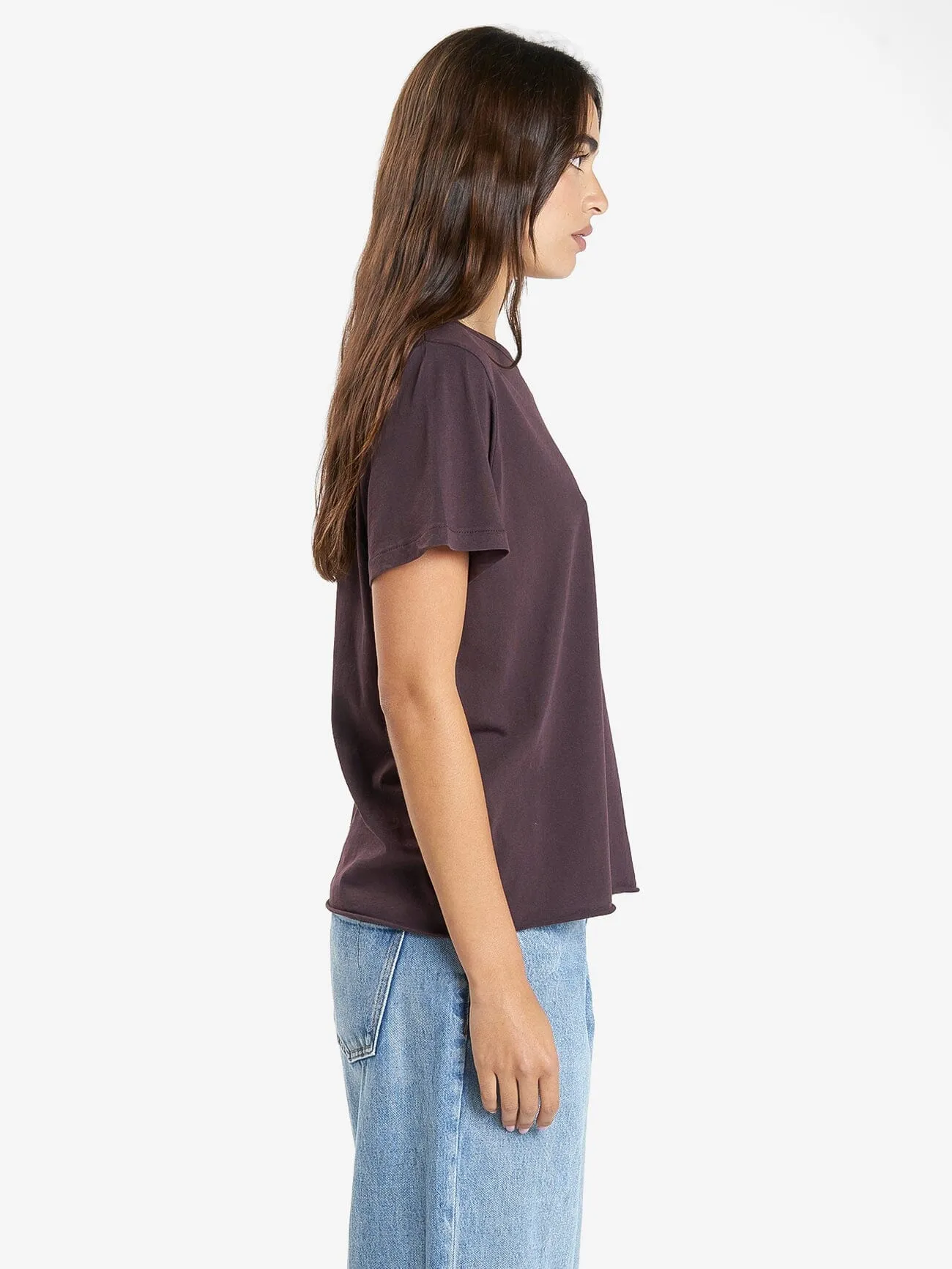 Minimal Thrills Relaxed Tee - Deep Plum