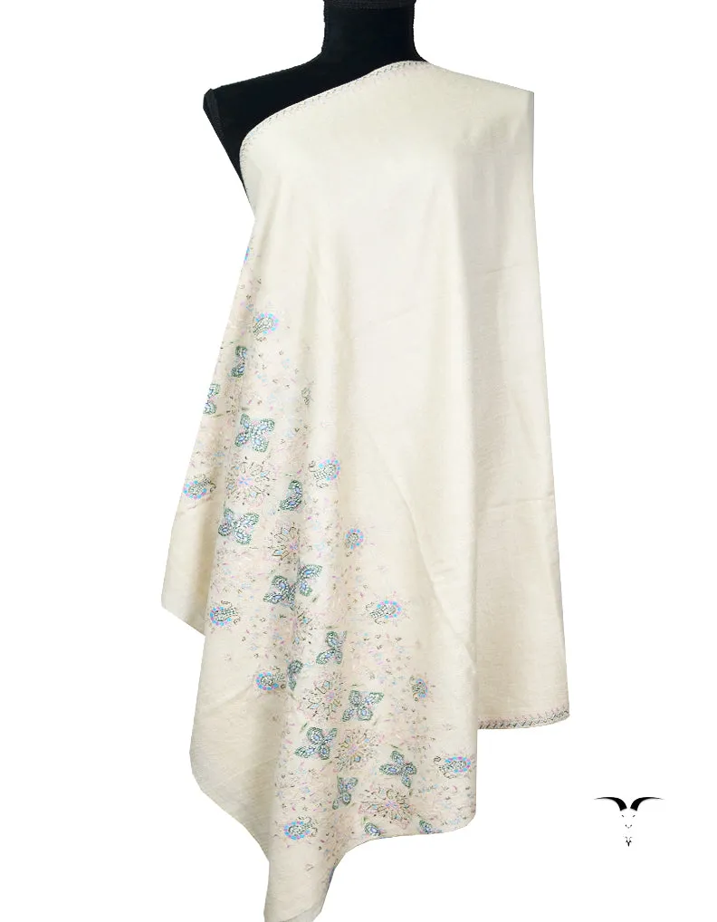 off-white embroidery pashmina shawl 8284