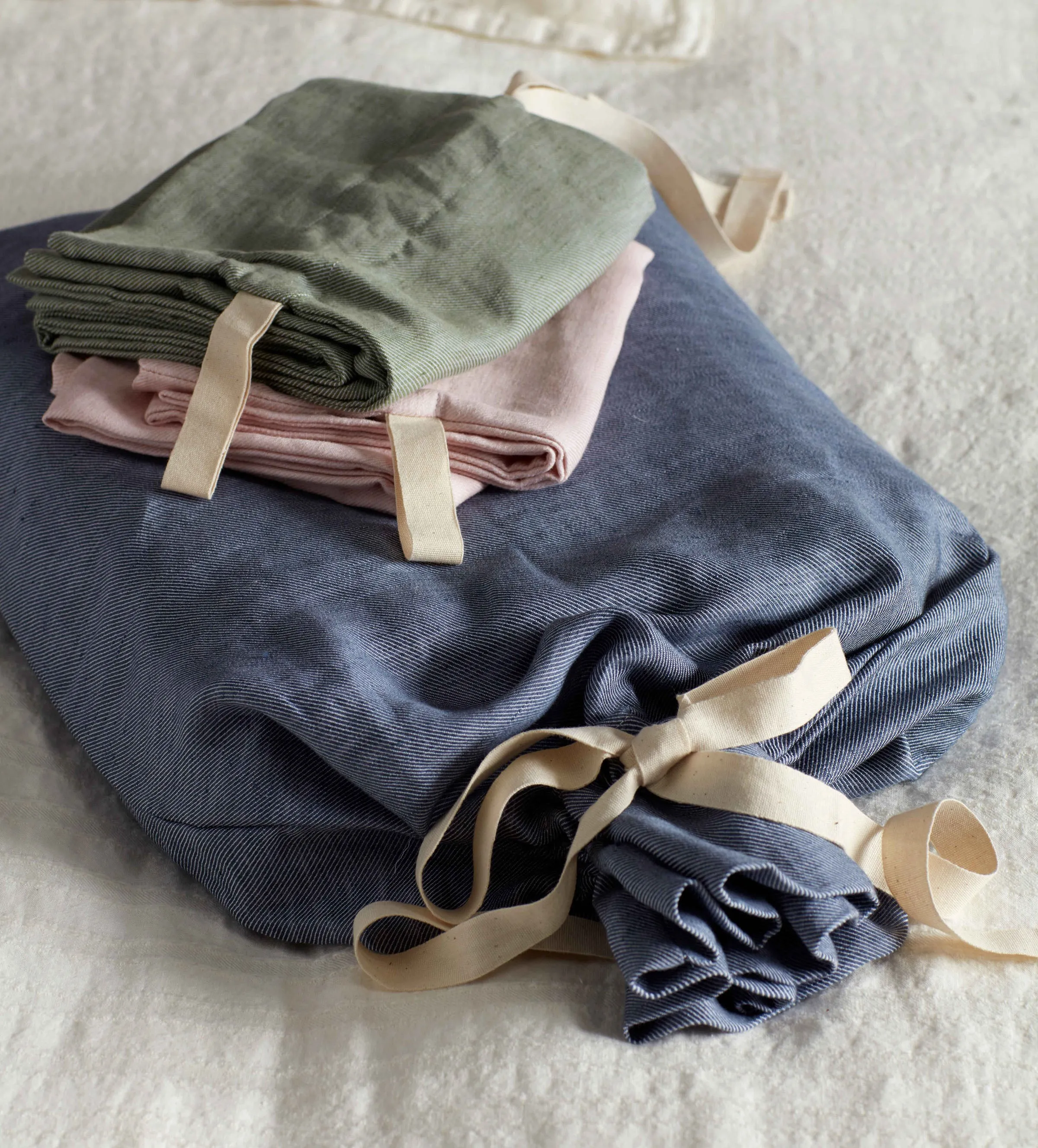 Olive Green Bobby Cotton Linen Storage Bag