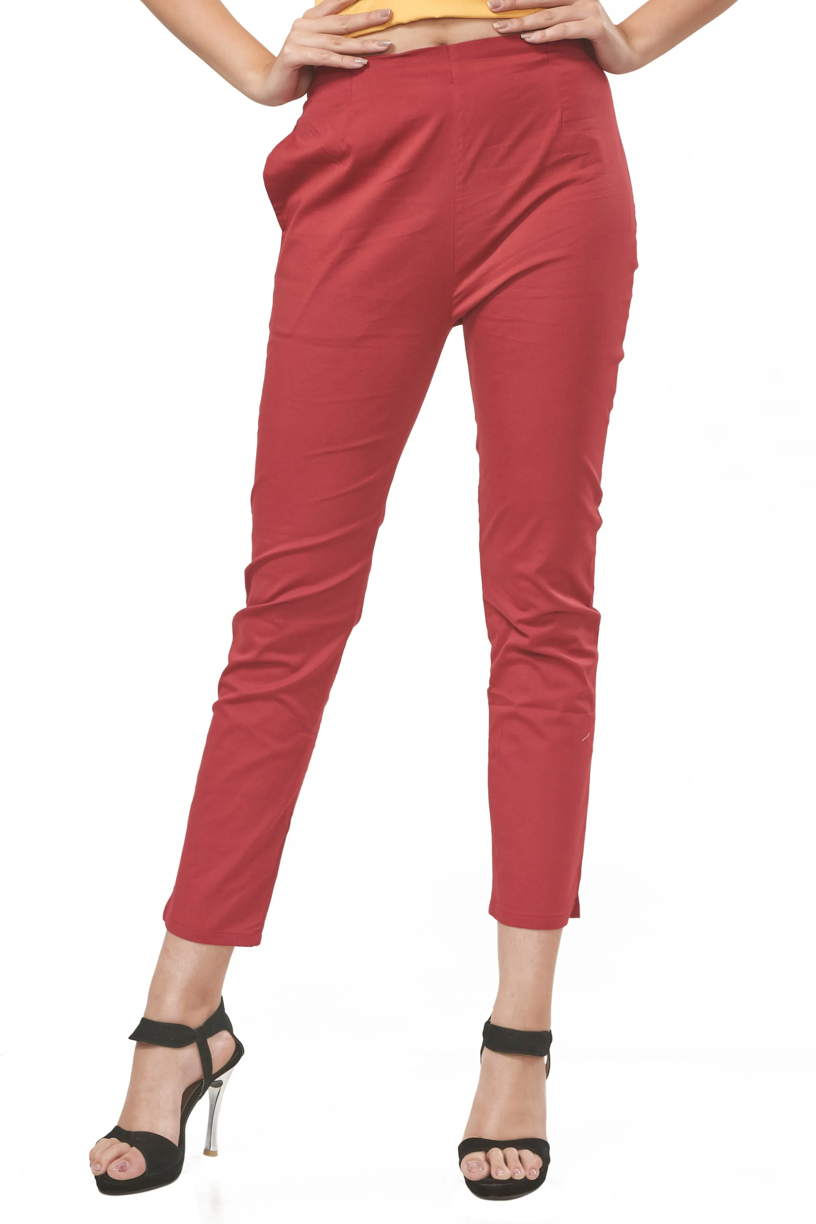 Pencil Pants (Maroon)