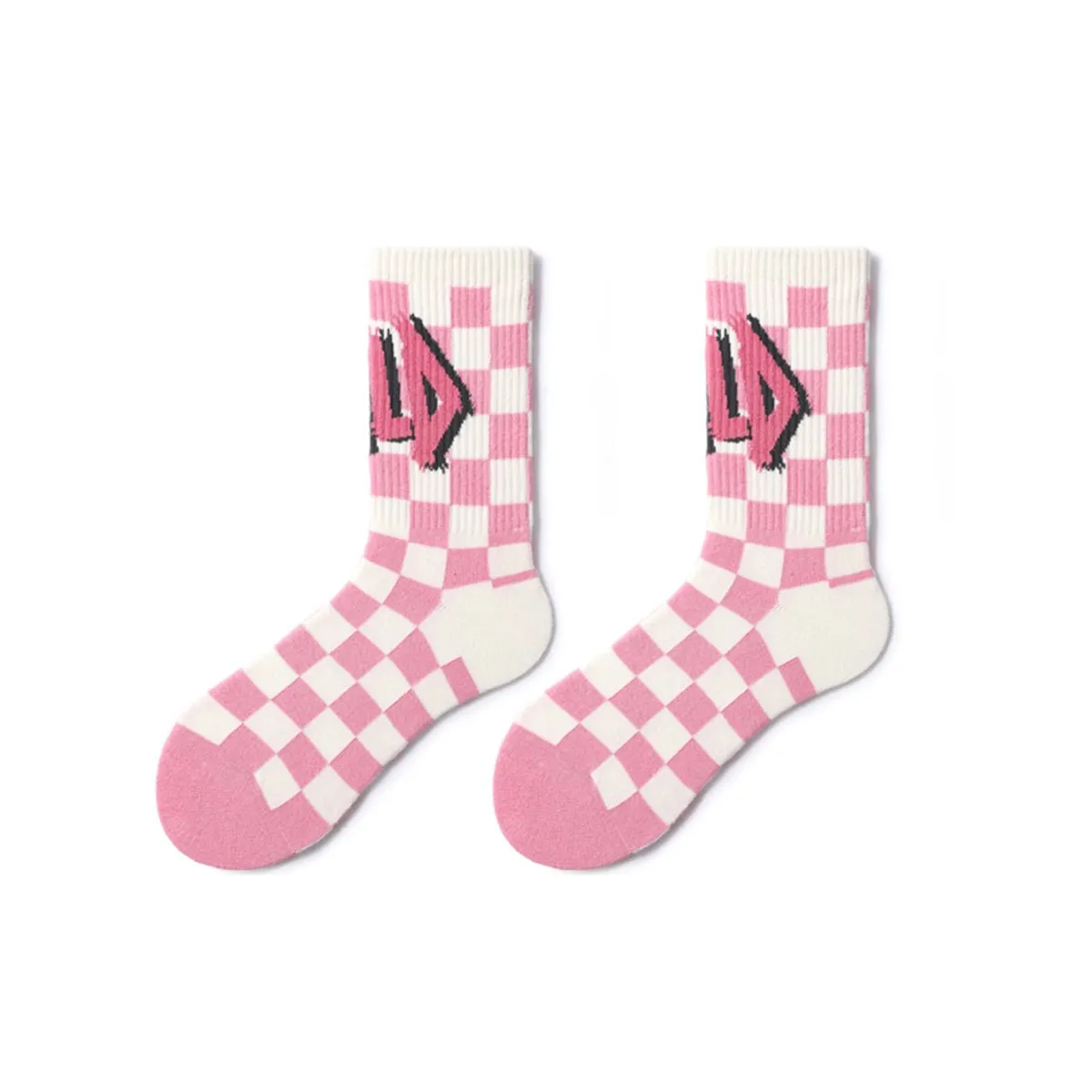 Pink Crush All-season Unisex 5pcs Crew Socks Set